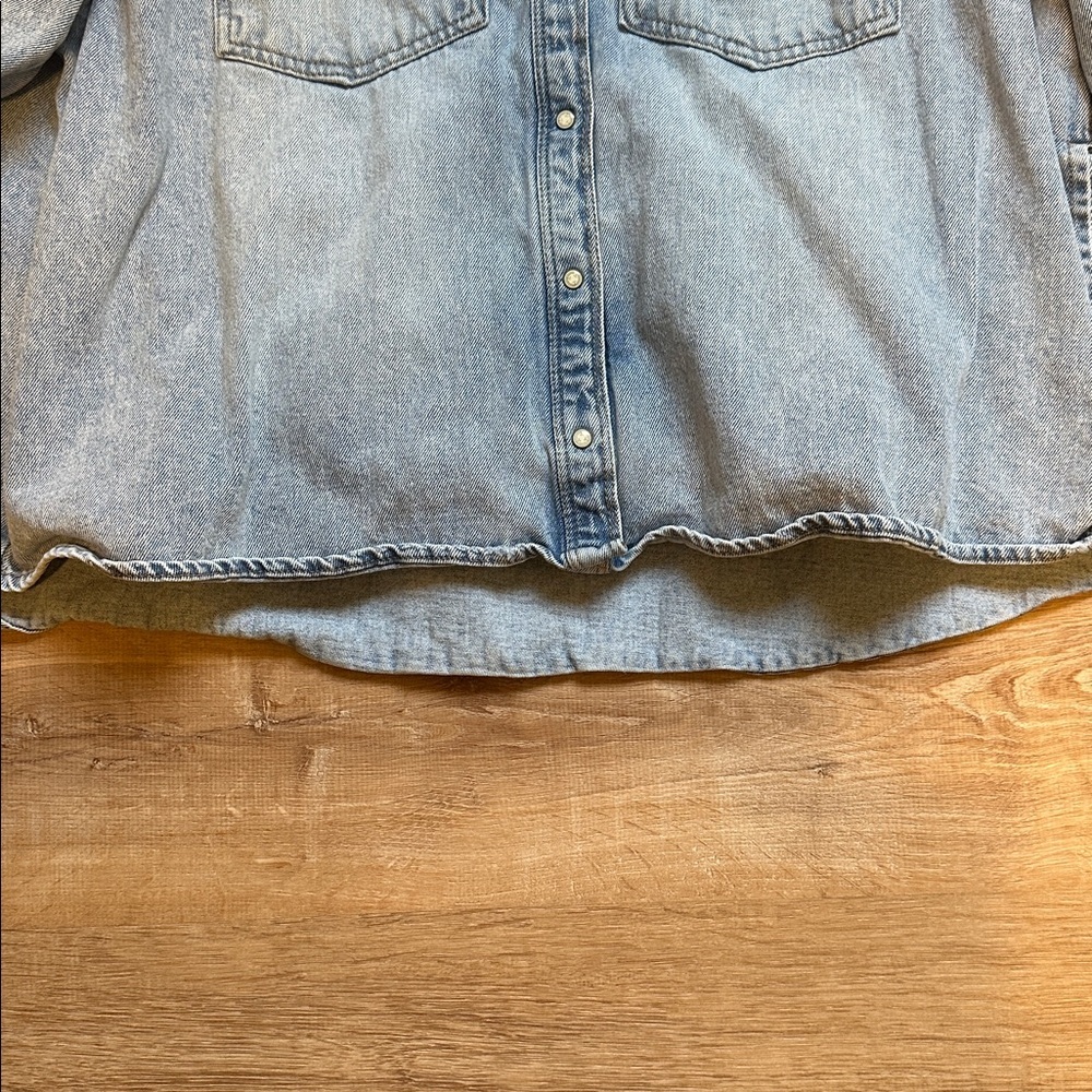 Kensie Light Blue Denim Shirt - Picture 6 of 8